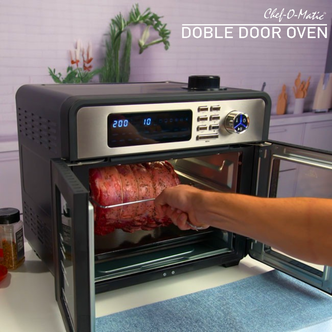 Horno Multifunción 12 en 1 con puertas dobles transparentes y capacidad de 28L