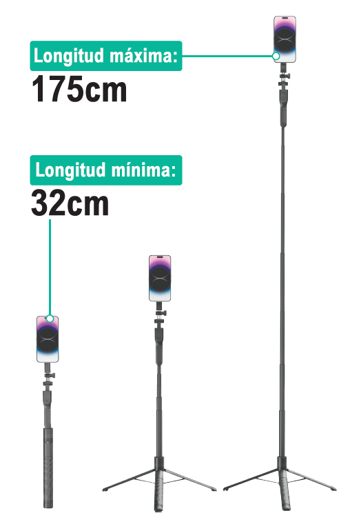 Palo selfie trípode