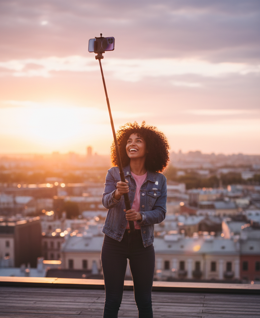 Palo selfie trípode